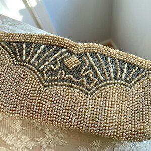 Vintage Beaded Evening Clutch with Hand Strap